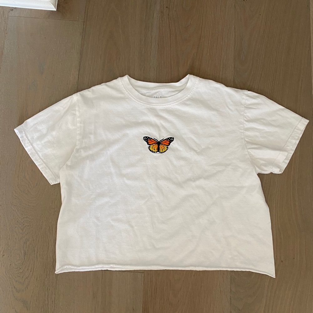 Brandy Melville Butterfly Crop Top